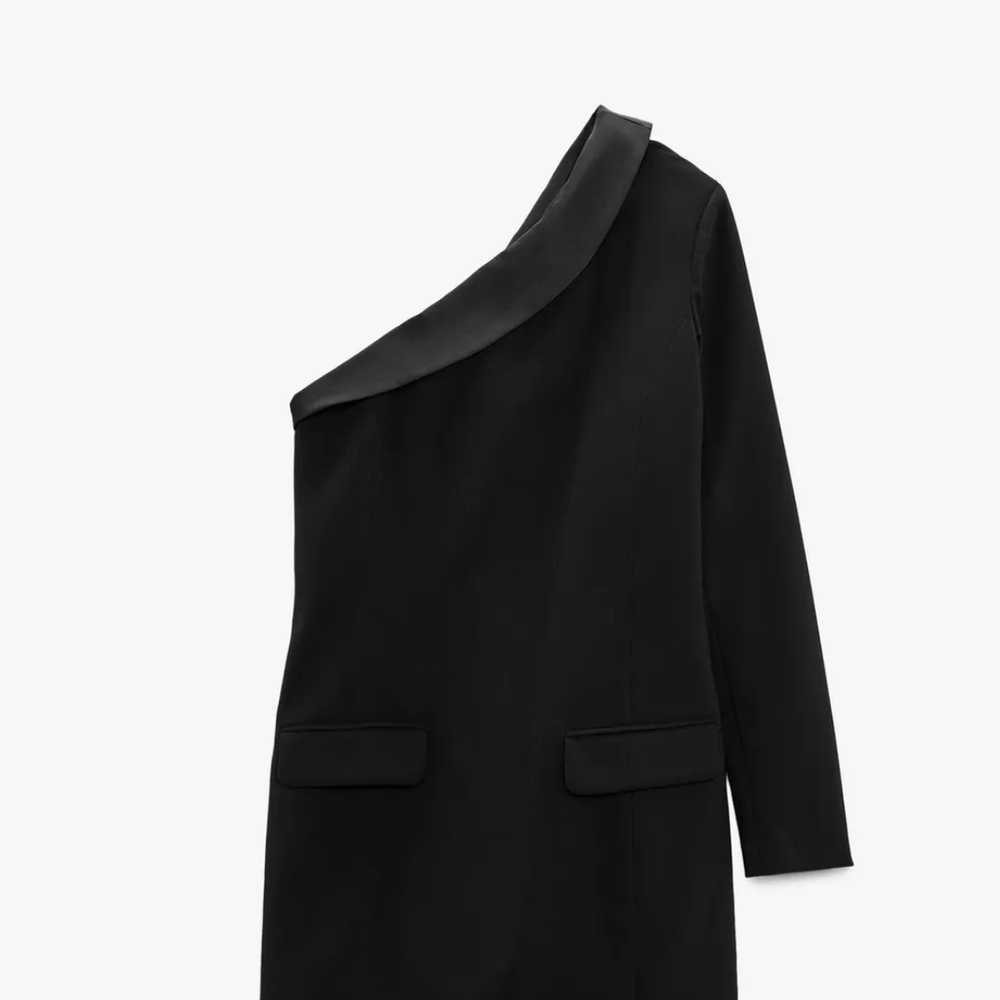 Elegant Black One-Shoulder Dress